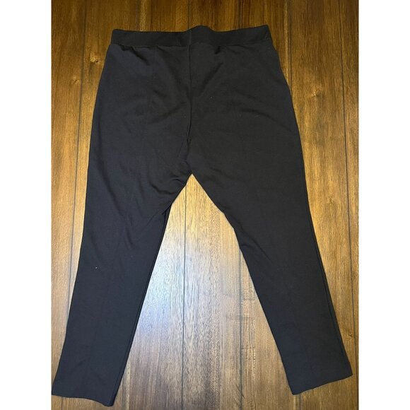 Michael Kors Pants Womens XL Black Pull On Stretch Slim Fit Minimal Classic - Picture 2 of 4